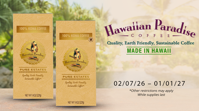 Hawaiian Paradise Coffee Promo